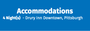 Accommodations 4 Night(s) - Drury Inn Downtown, Pittsburgh