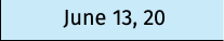 June 13, 20