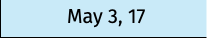 May 3, 17